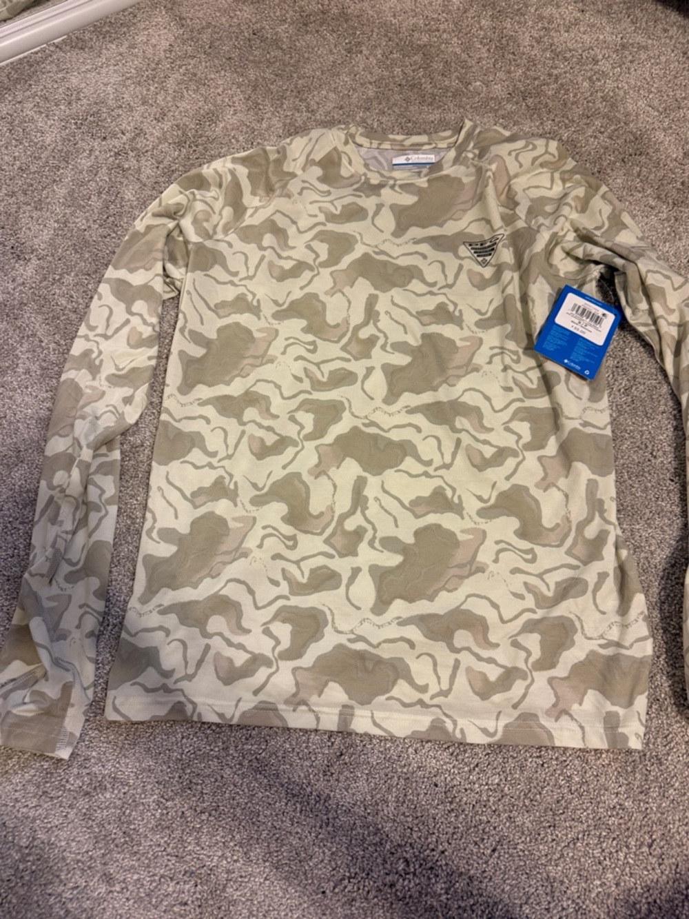 Columbia Men's Long-Sleeve Camouflage Shirt - Olive/Tan